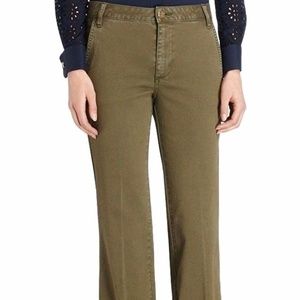 BNWOT Tory Burch High Rise Flare Twill Trousers